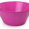 Mintra Home Plastic Bowls with Handles (4.5L Large 2pk, Fuchsia)