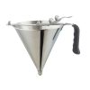 TJ-023-F Confectionery Dispenser Funnel, 1.5-1.7L Capacity, 304+201 Stainless Steel, 185x290mm Diameter, 210mm Height, 4mm, 5mm, 6mm Nozzles