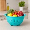 B&S Fruit & Vegetables Plastic Colander – Large Round Strainer Bowl with Handles for Kitchen Washing & Draining – BPA-Free, Lightweight & Durable Kitchen Accessory